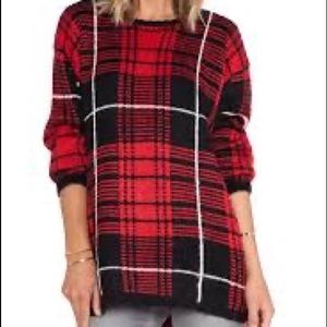 UNIF PLAID/FLANNEL CHUNKY KNIT SWEATER